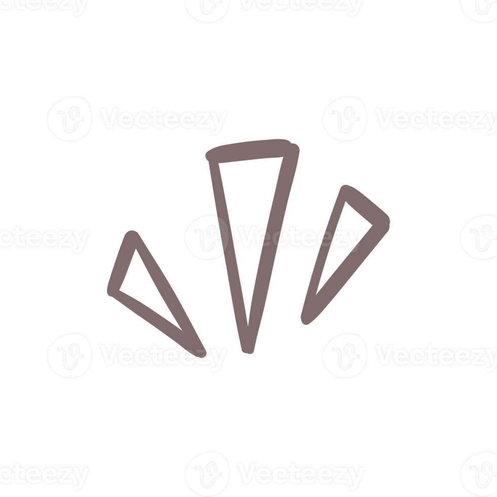hand drawn doodle elements motion effect lines For a lovely party decoration for children. png