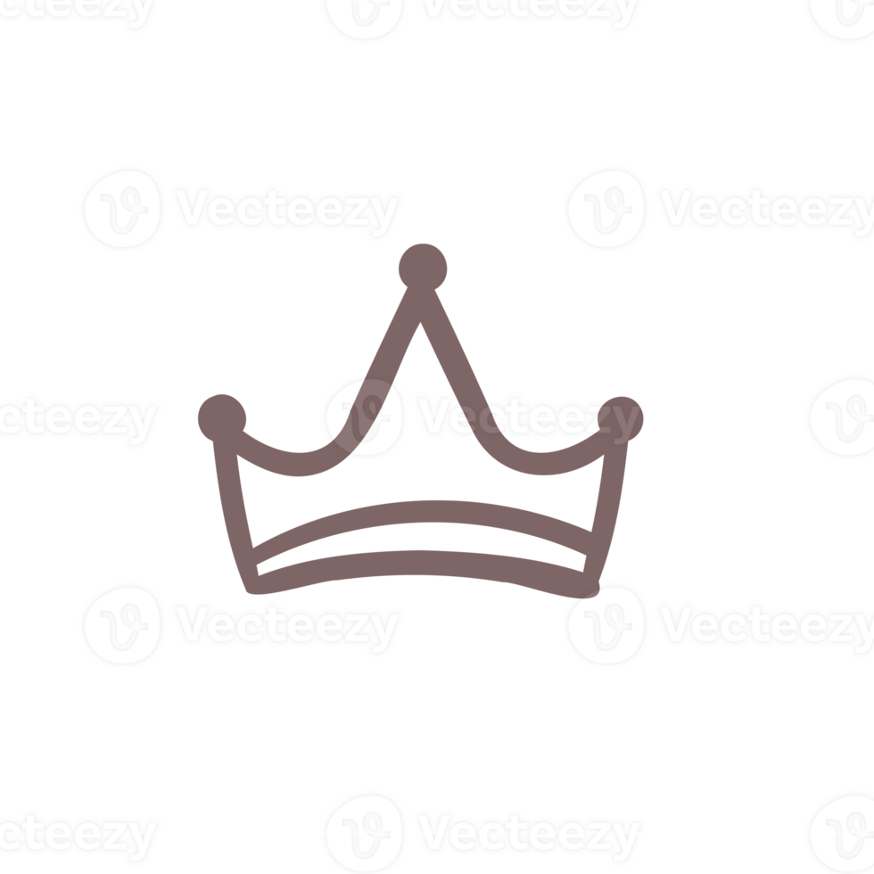 hand- getrokken tekening elementen symbool van de Koninklijk kroon voor decoreren schattig kaarten png