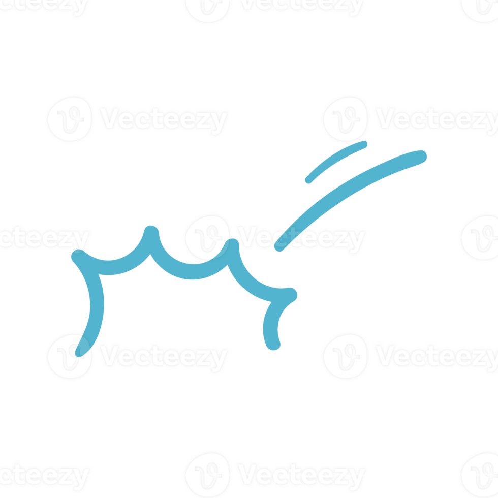 hand drawn doodle elements motion effect lines For a lovely party decoration for children. png