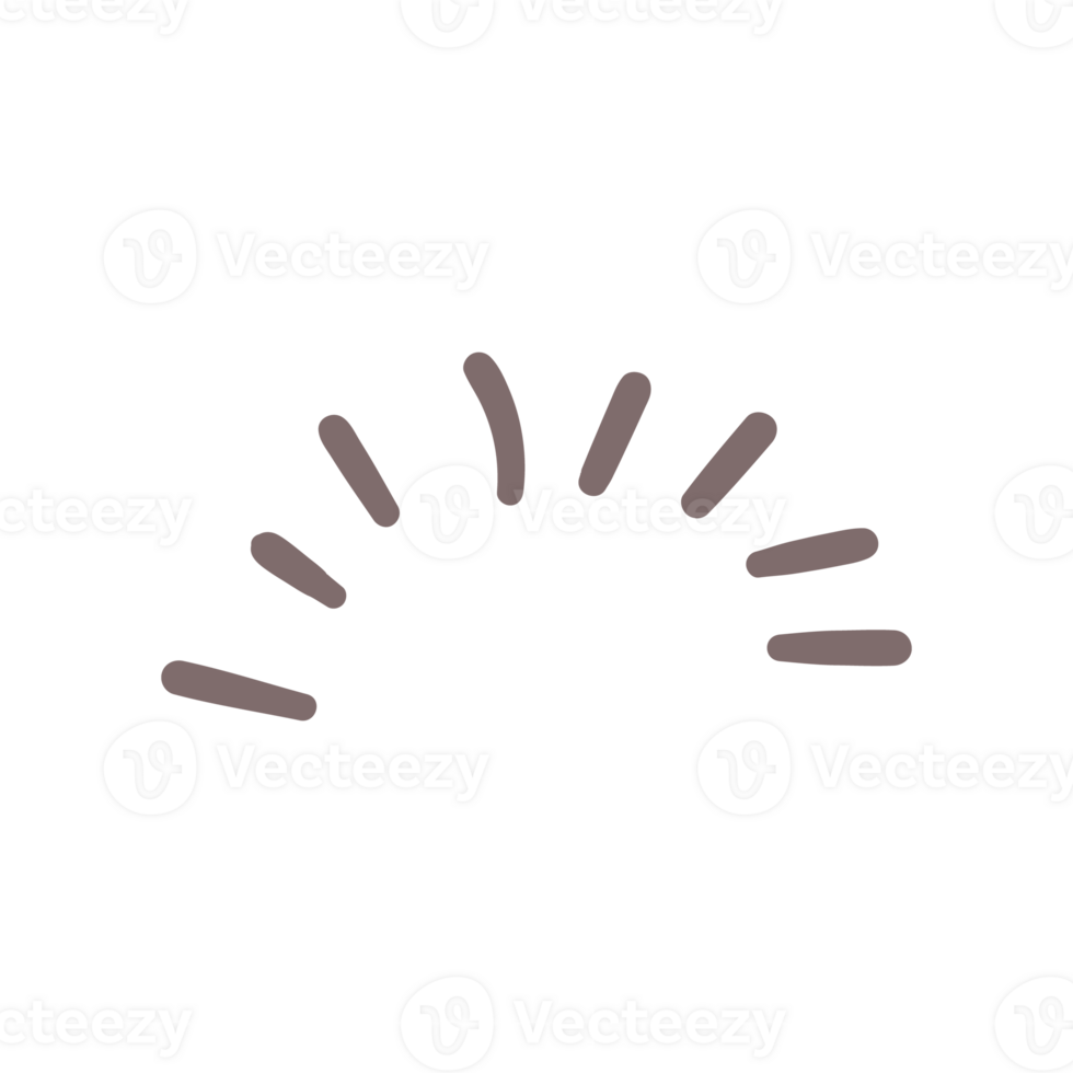 hand drawn doodle elements motion effect lines For a lovely party decoration for children. png
