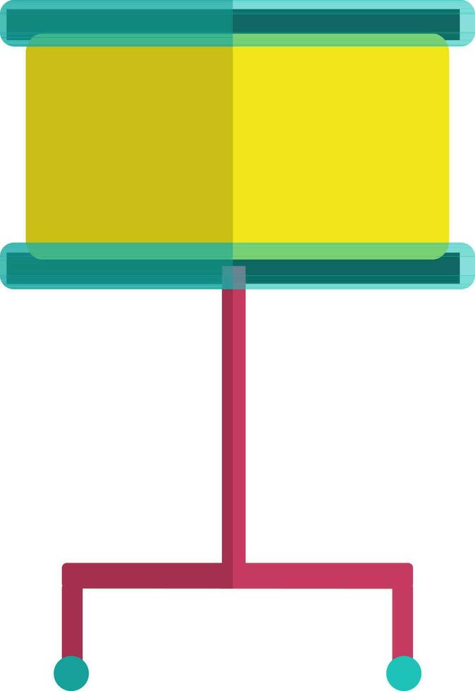 Election blank standing vote board in yellow and pink color. vector