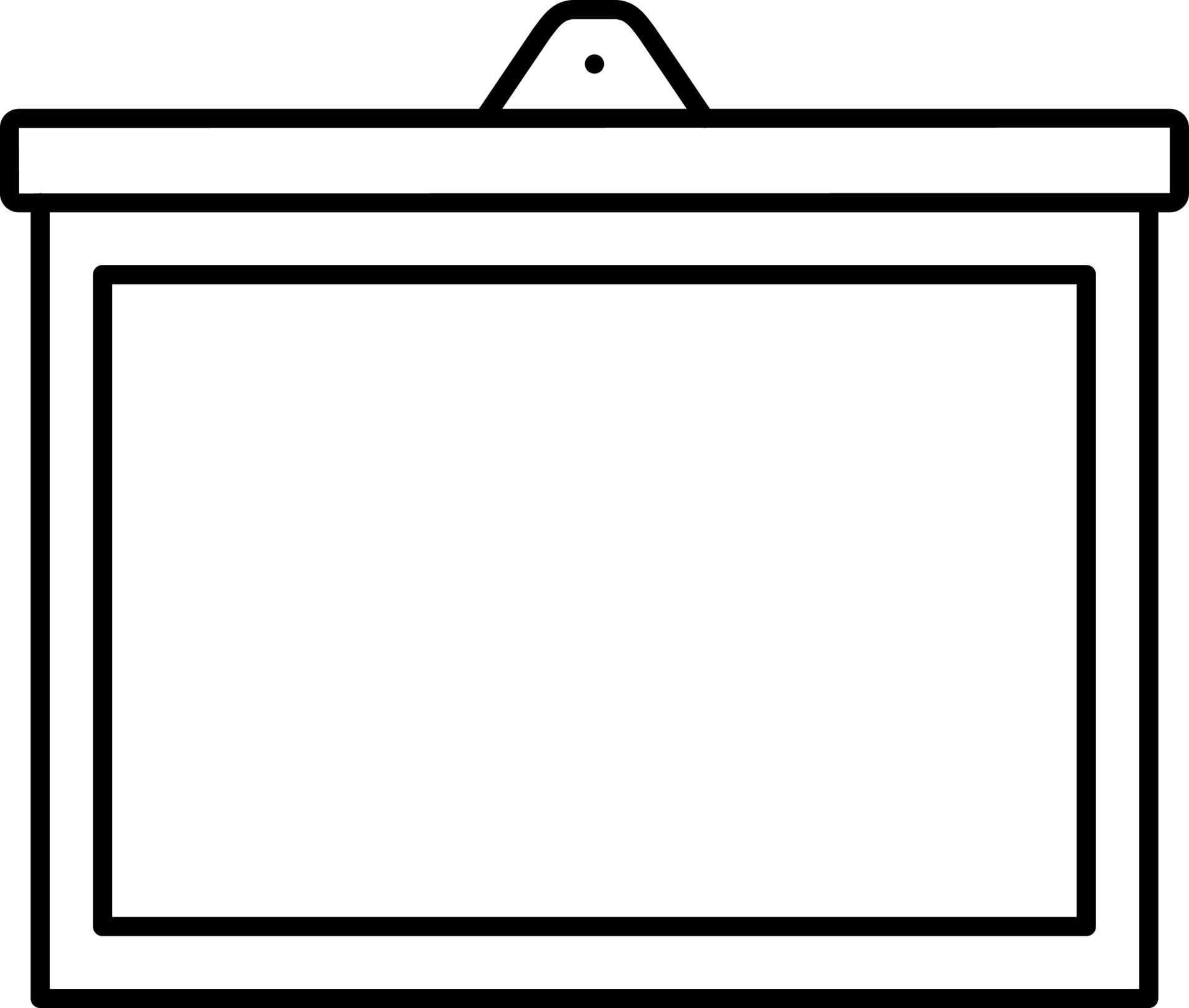 Chalkboard icon in black outline. 24386225 Vector Art at Vecteezy