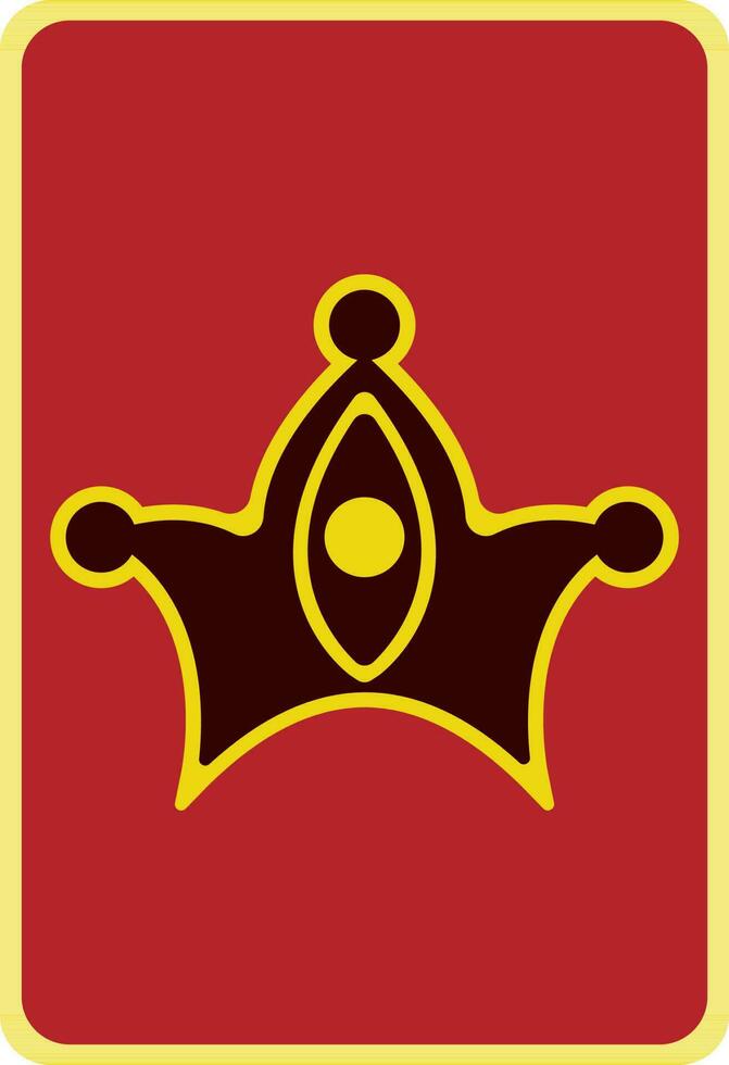 King crown of playing card. vector