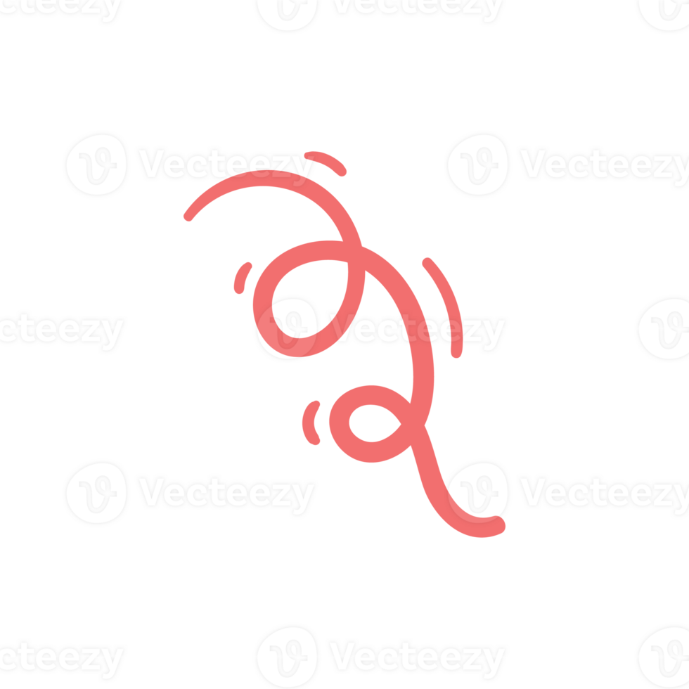 hand drawn doodle elements motion effect lines For a lovely party decoration for children. png