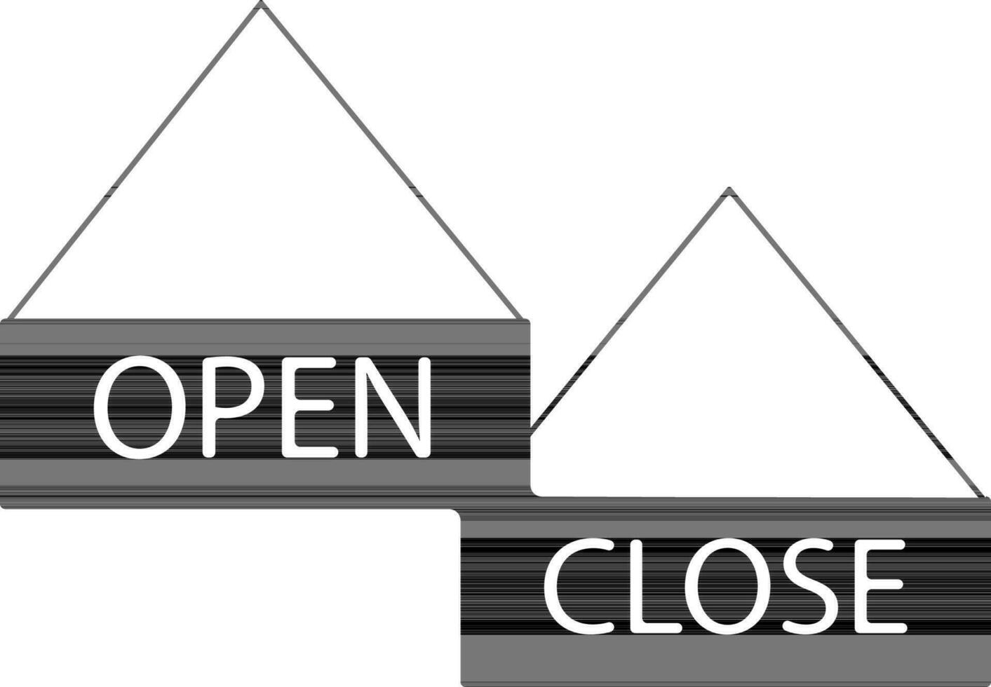 Illustration of Open and Closed Tags. vector