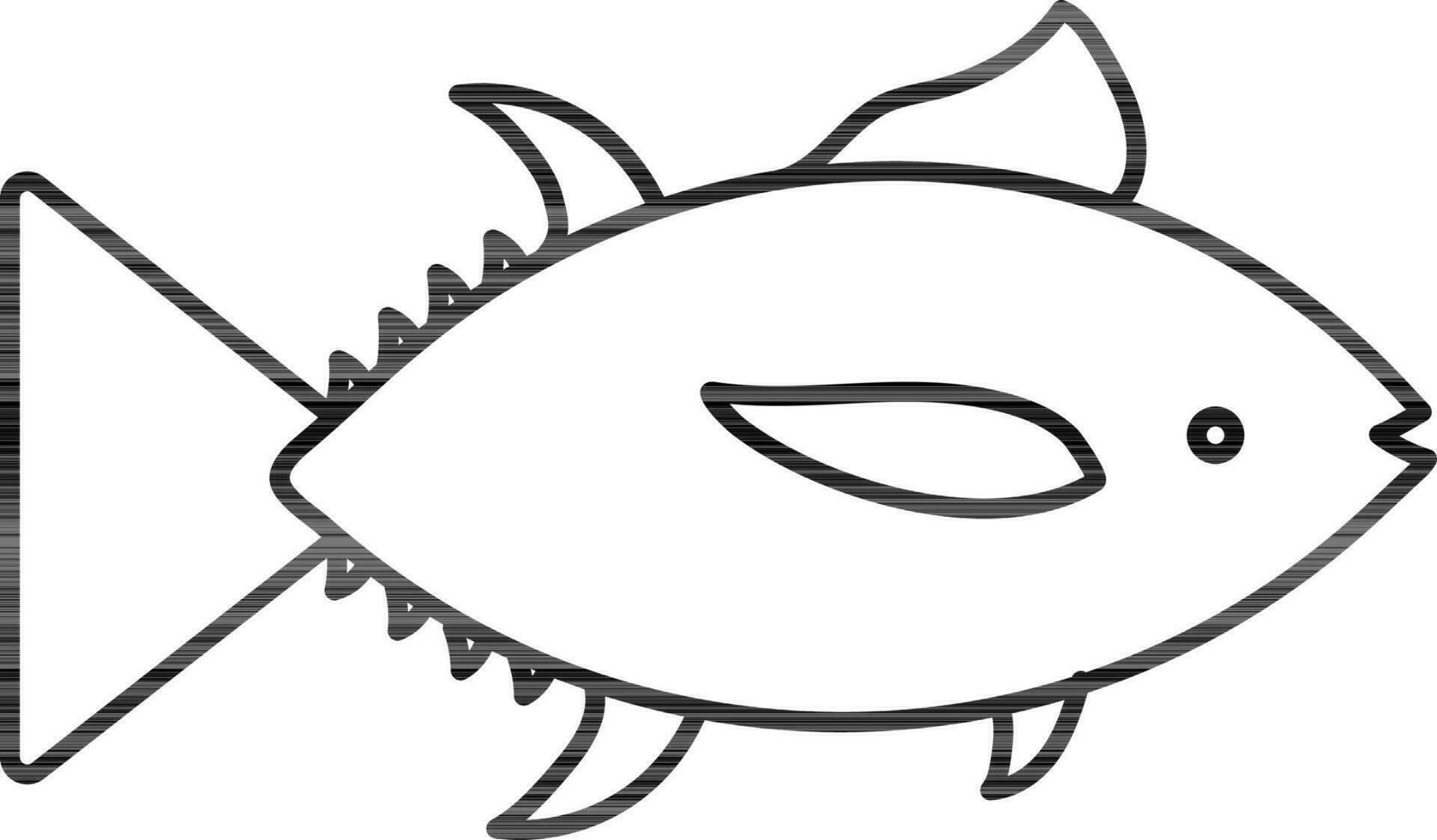 Cute fish in flat style. vector