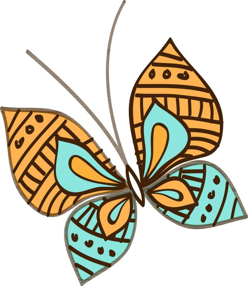 Illustration of a colorful butterfly. vector