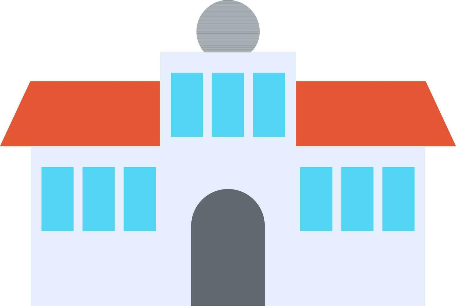 Colourful illustration of a building. vector