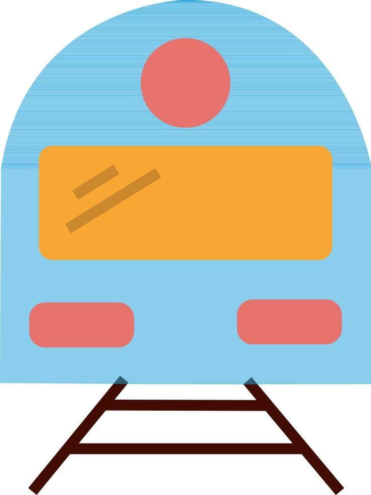 Stylish colourful Train. Sign or symbol. vector