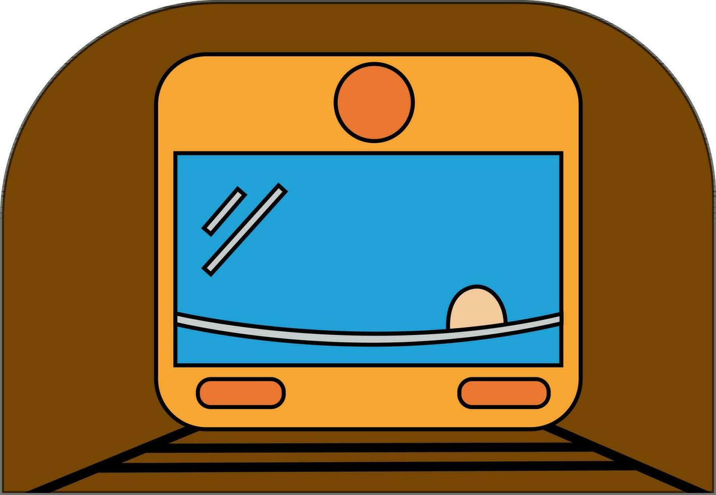 Flat style illustration of train. vector