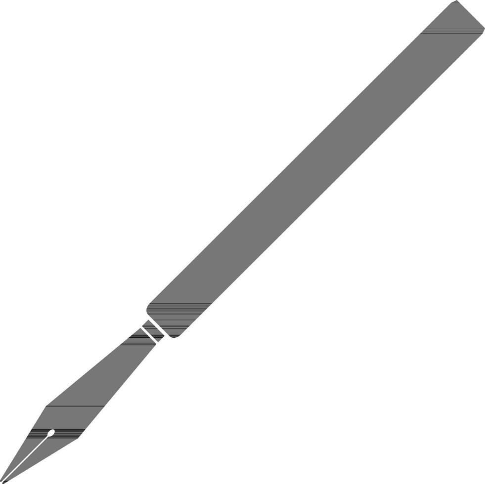 firmar o símbolo de un fuente bolígrafo. vector