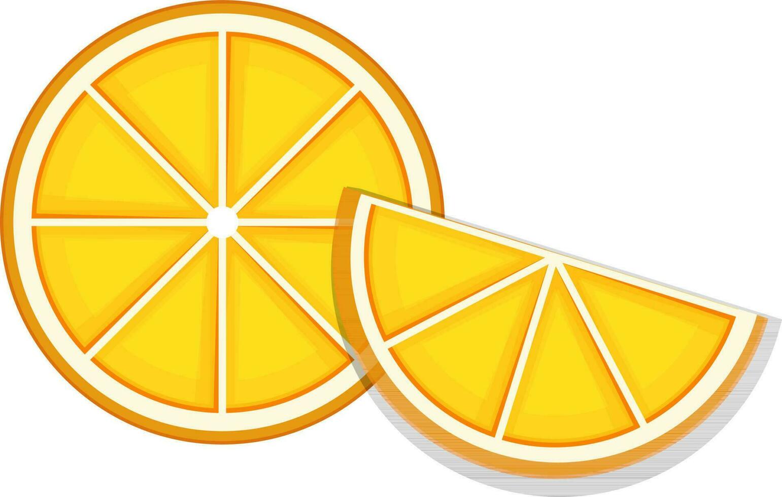 Flat illustration of orange fruit slices. vector