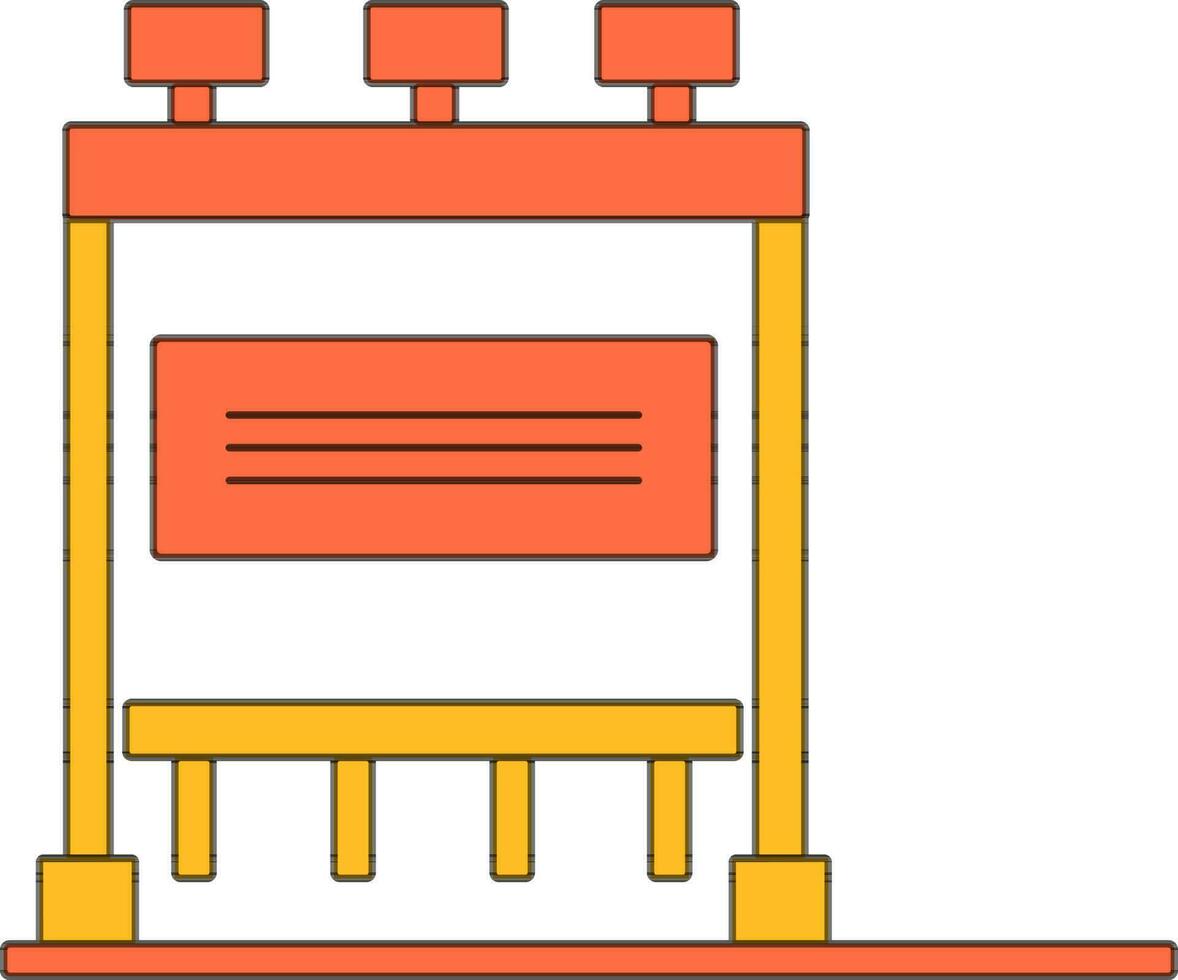 Colorful passenger seat at bus station. vector