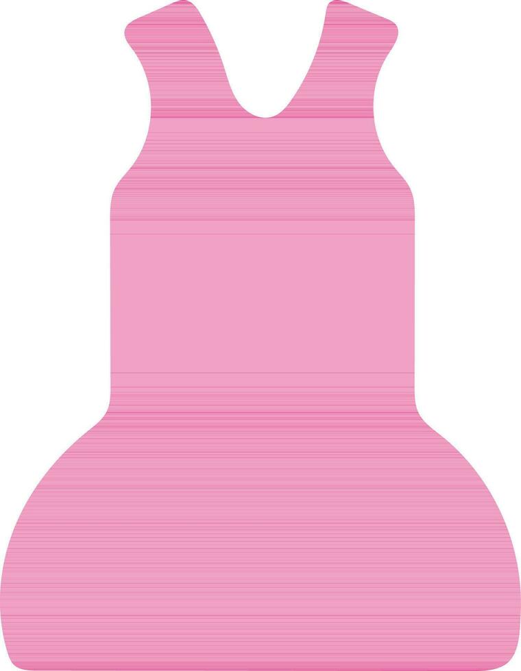 Illustration of a pink dress. vector