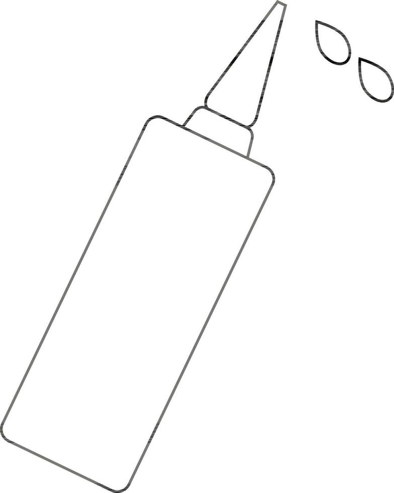 Machine oil bottle with drops. vector