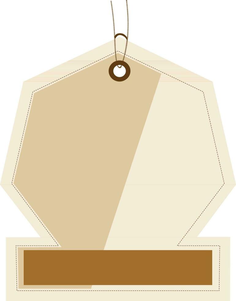 Modern design pattern of pentagon shape price tag. vector