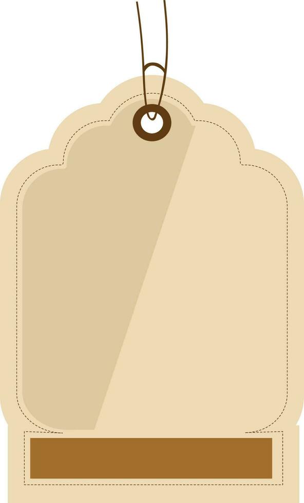 Stylish illustration of brown color price tag. vector