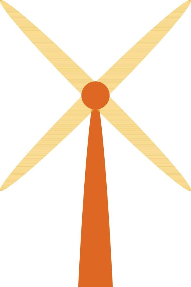 Windmill on white background. vector