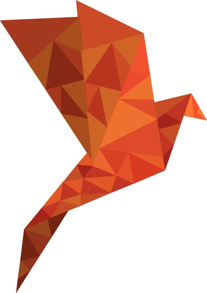 Flat illustration of flying bird. vector