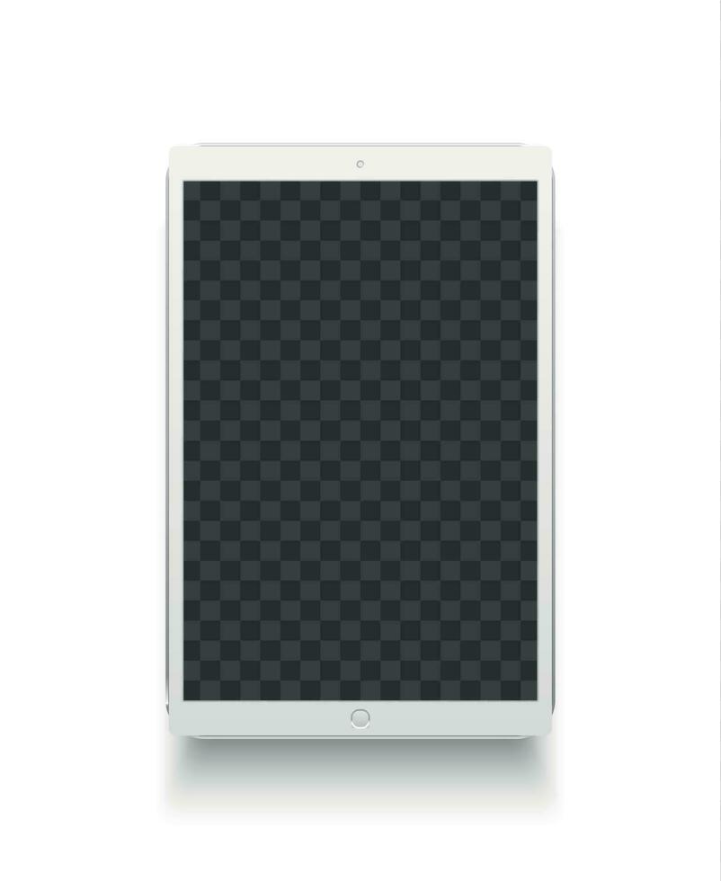 White tablet. Mockup electronics device vector illustration