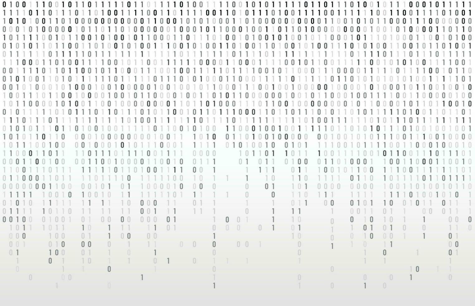 digital binario código. computadora matriz datos que cae números, codificación tipografía y codigos corriente gris vector antecedentes ilustración
