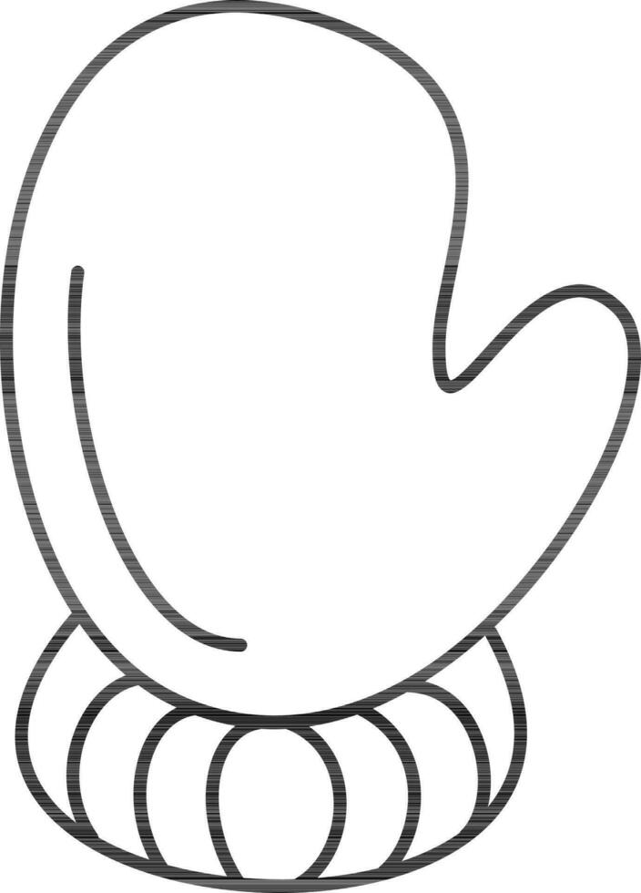 Line-art Boxing Glove for Sports concept. vector