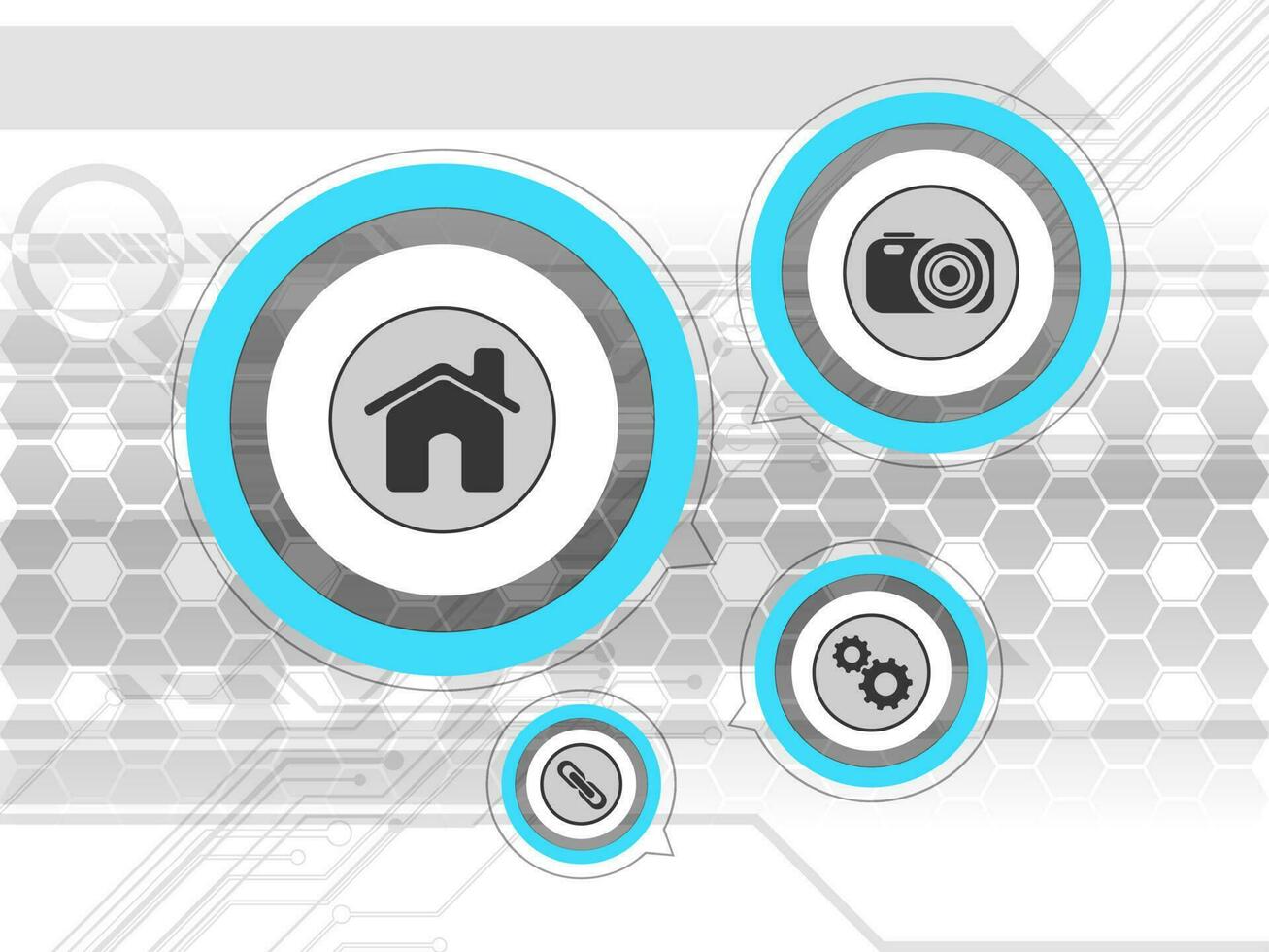 Abstract background with flat web symbols. vector