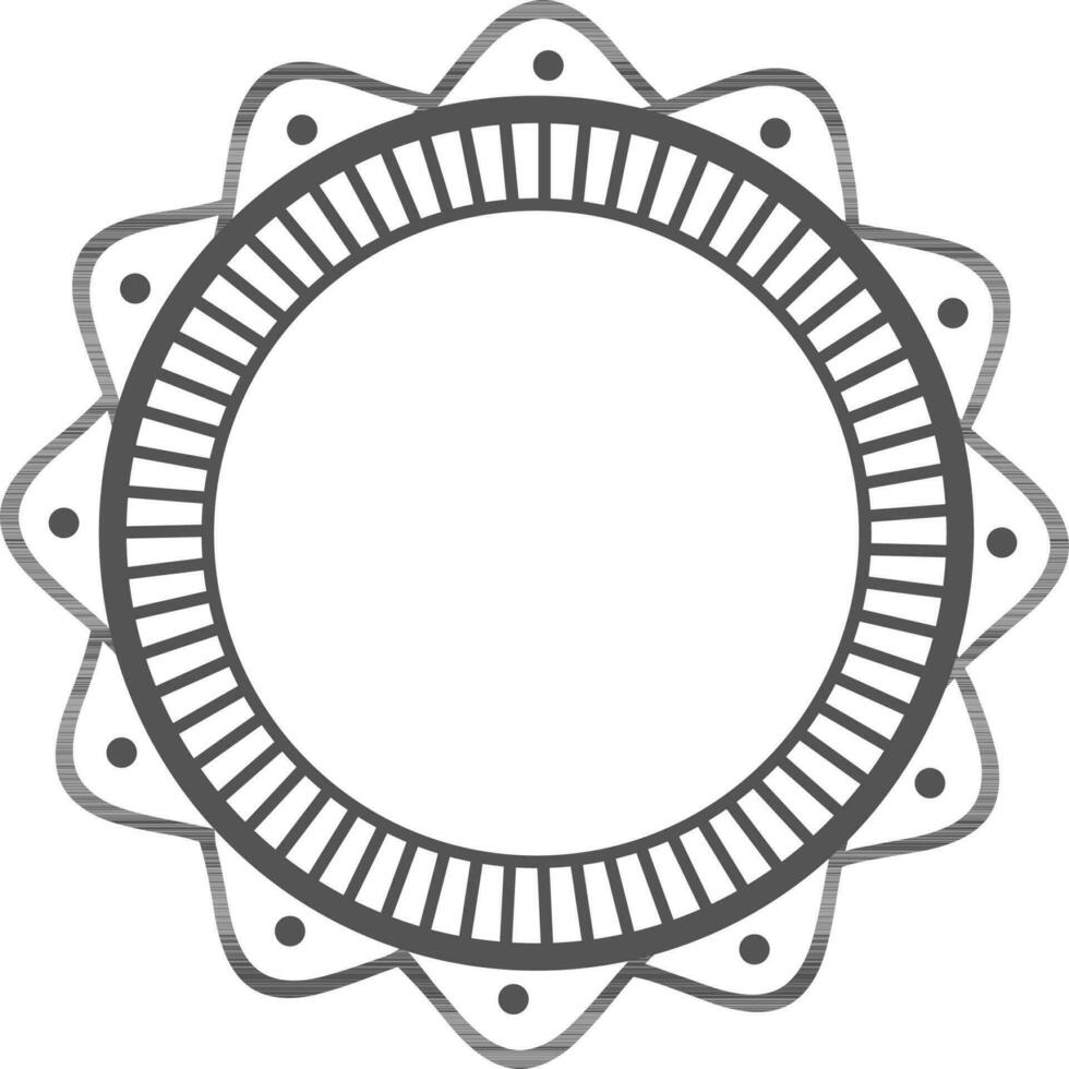 Artistic frame design in circle shape. vector