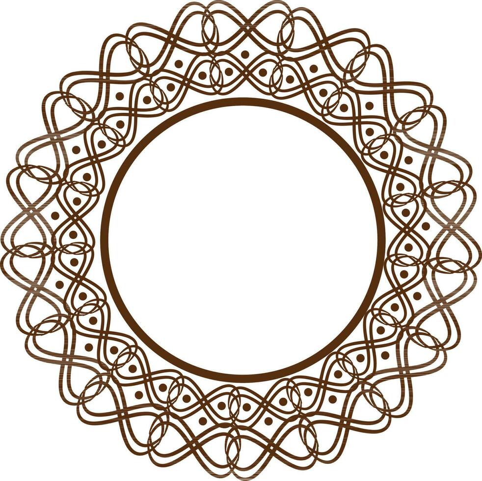 Circle frame with floral ornaments. vector