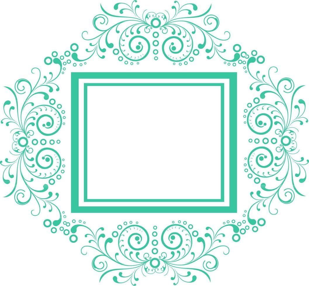 Decorative floral frame design. vector