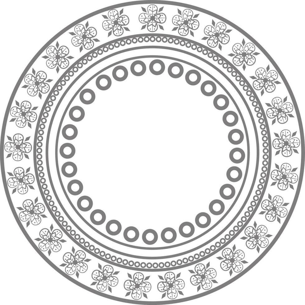 Decorative frame with floral design. vector
