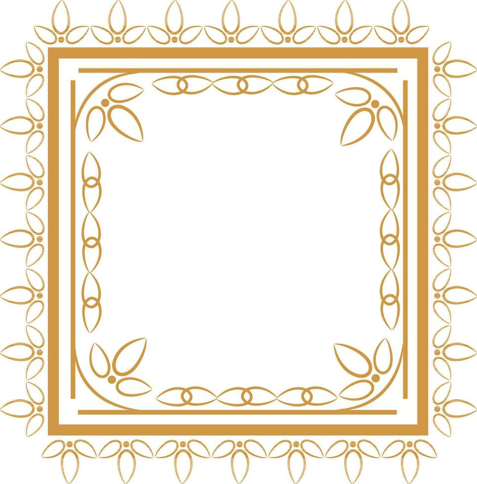 Floral frame in square shape. vector