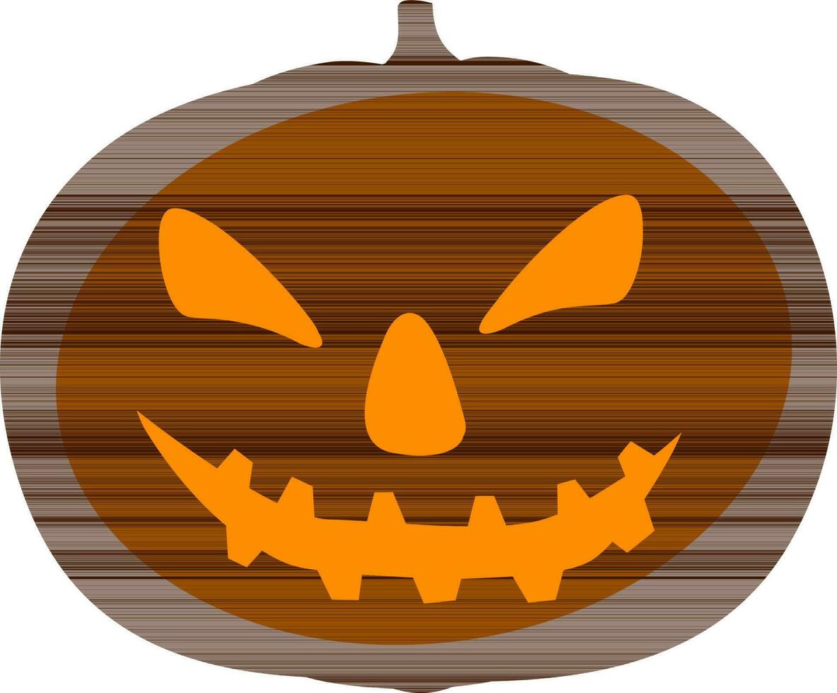 de miedo calabaza para Víspera de Todos los Santos concepto. vector