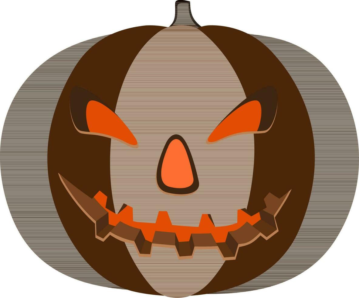 de miedo calabaza para Víspera de Todos los Santos concepto. vector