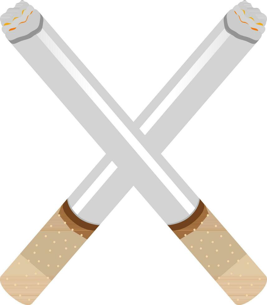 Illustration of cigarette. vector