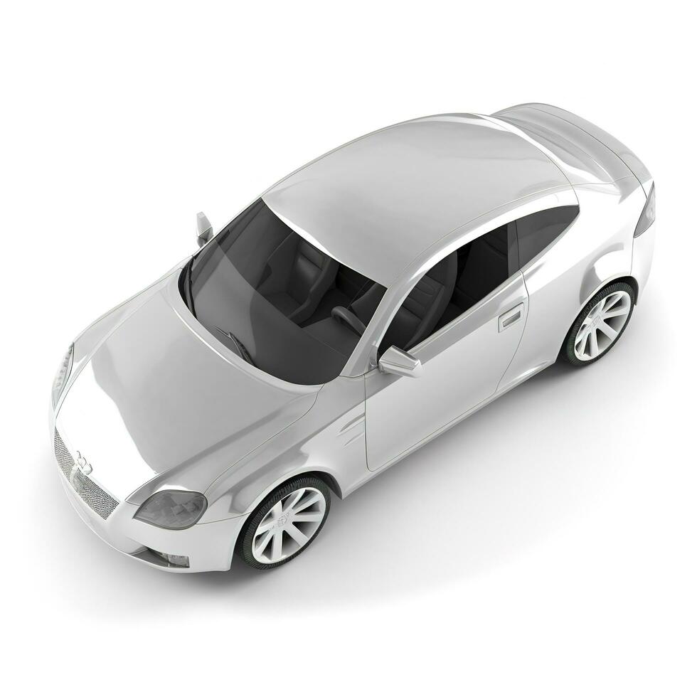 car isolated on white background, generate ai photo