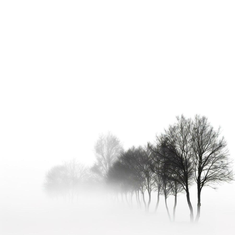 Fog isolated on white background, generate ai photo