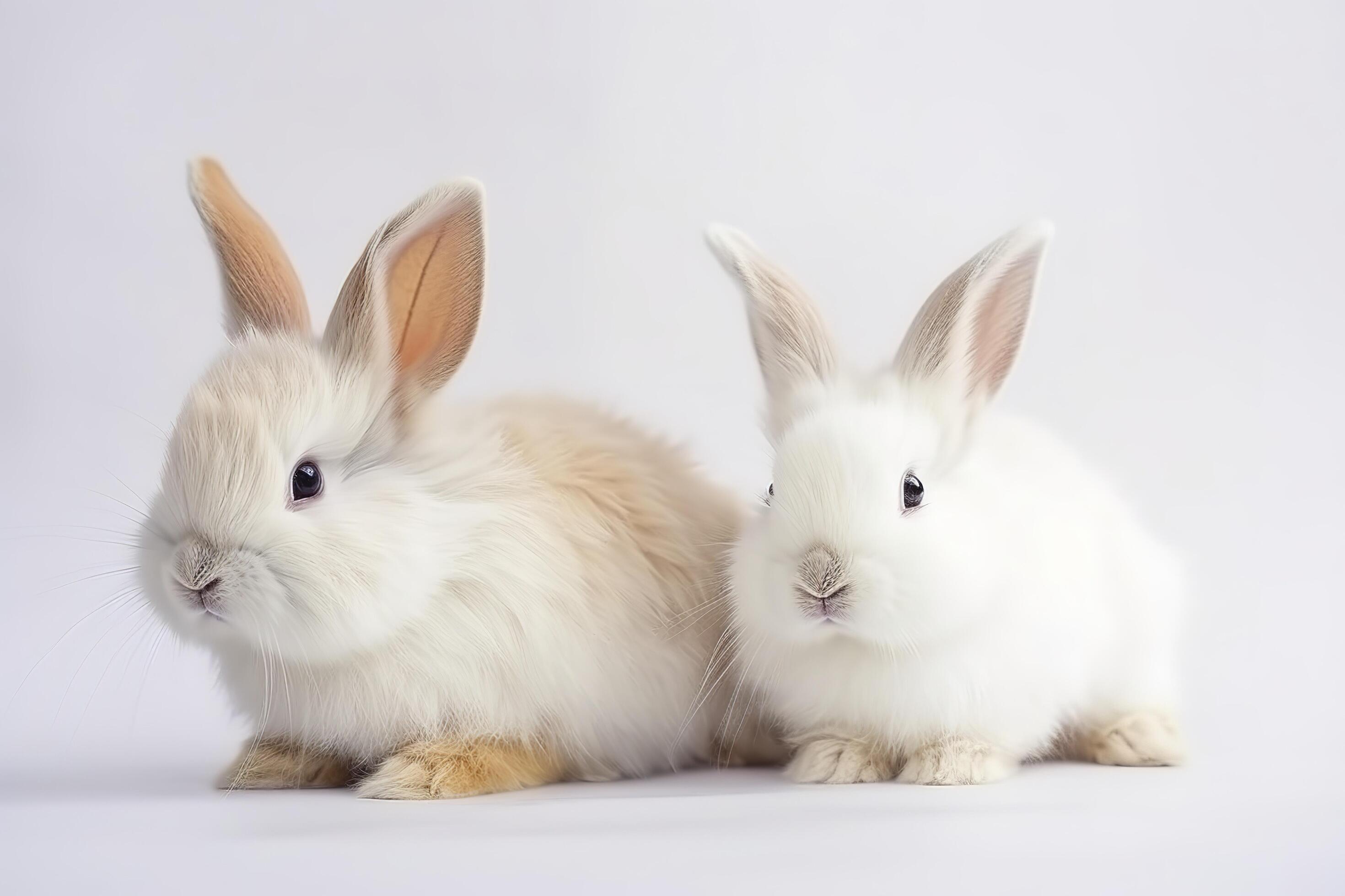 cute white baby rabbits