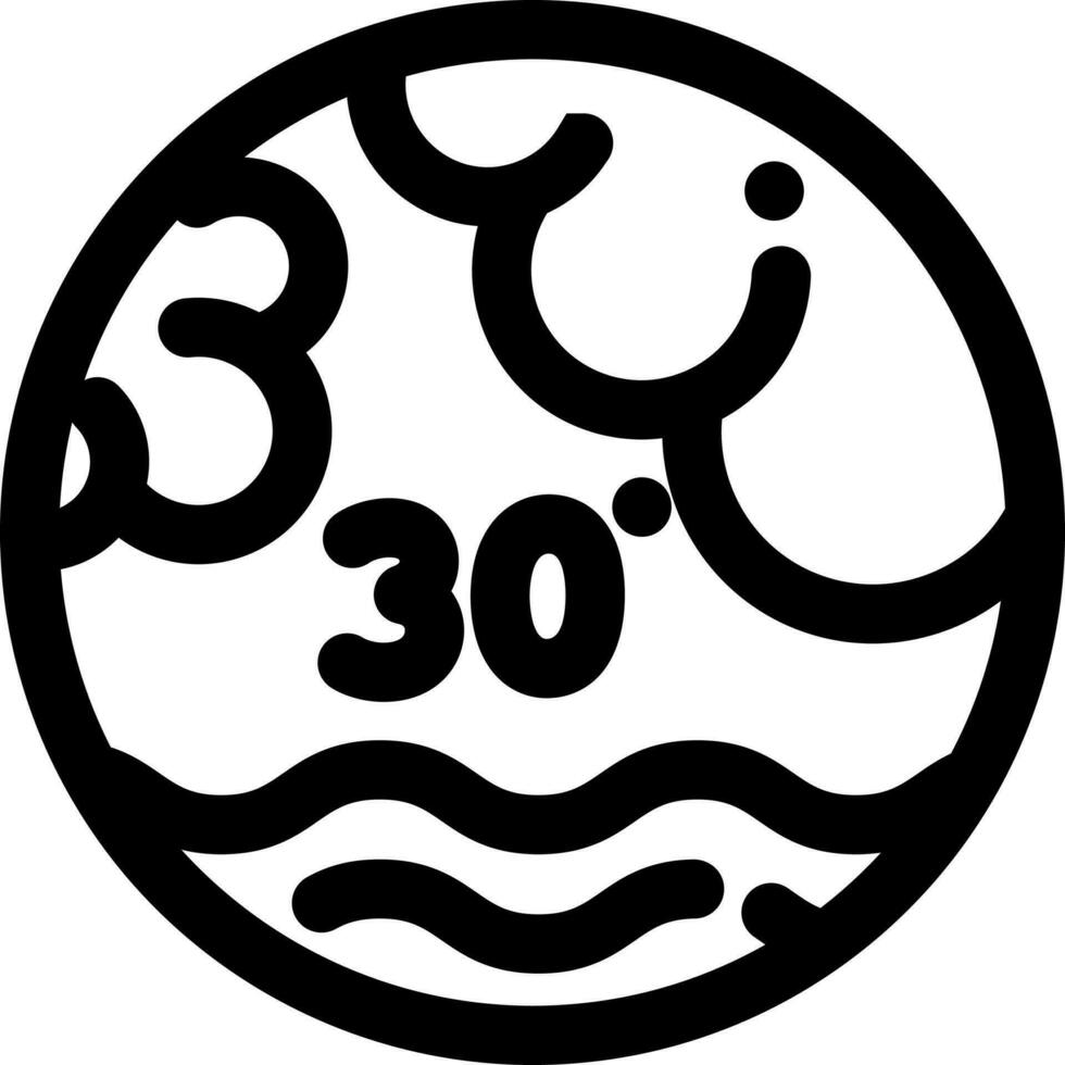 30 flood or sinking world icon in line art. vector