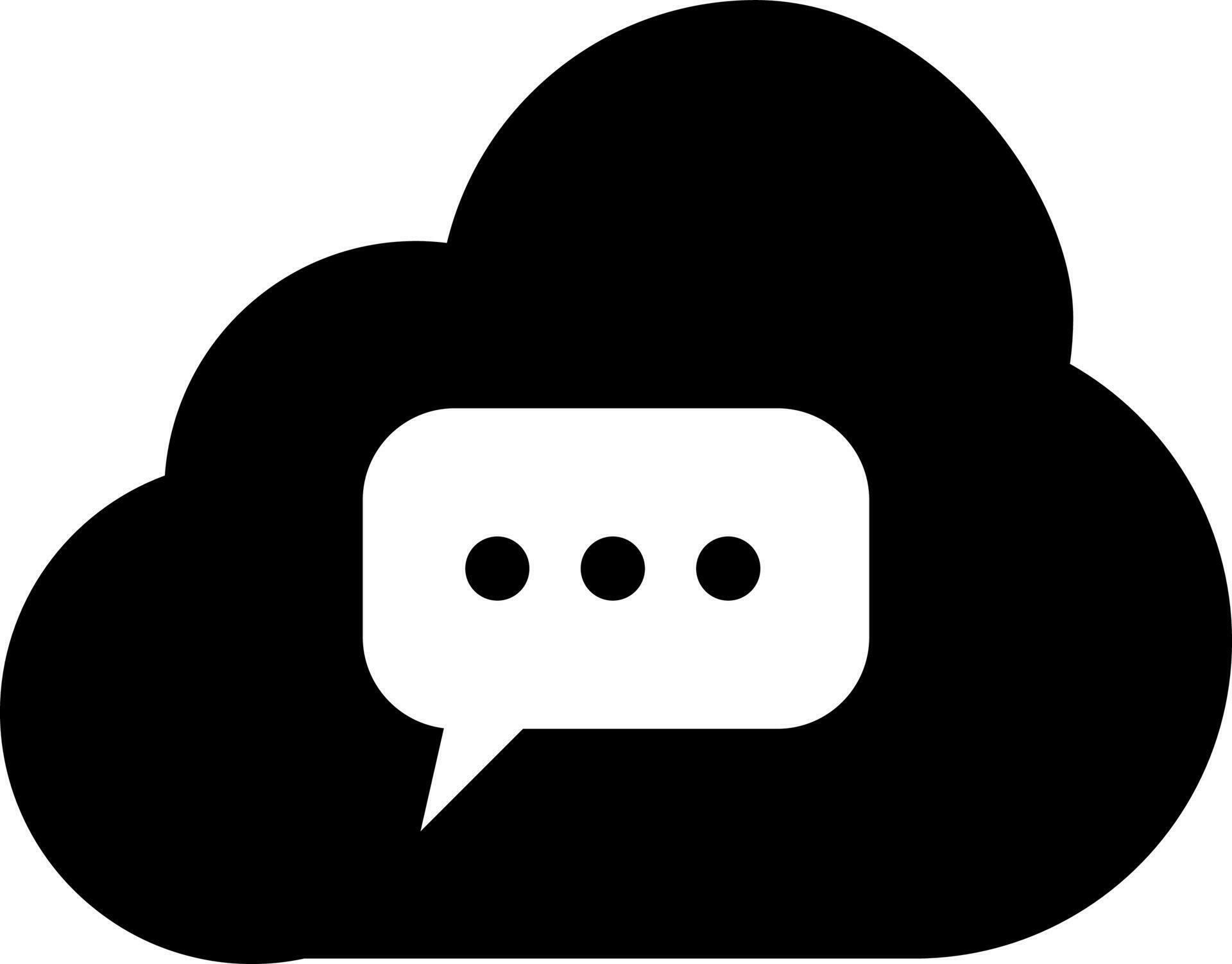 Email cloud storage or online message icon in black and white color