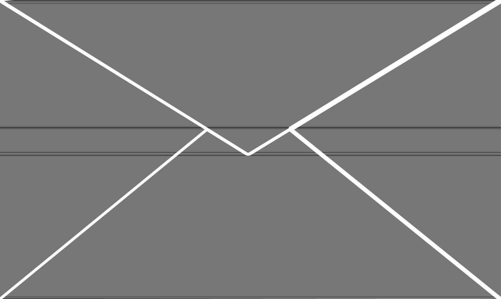 black and white envelope. vector