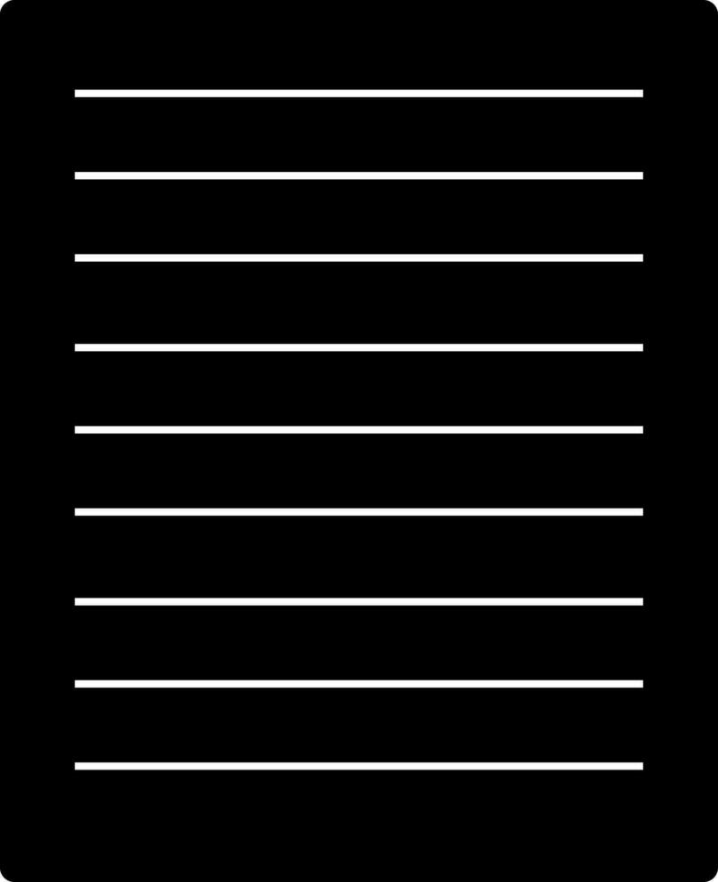 Blank document paper in black and white color. vector