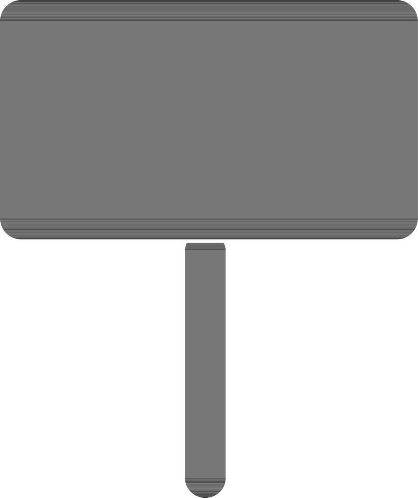 Election blank voting board in black color. vector