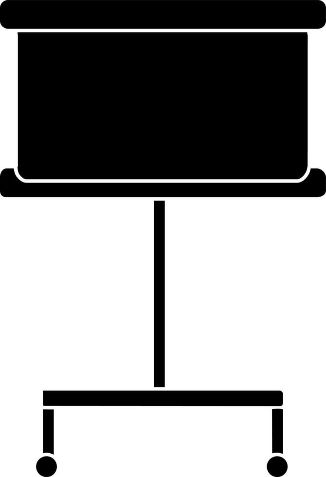 Election blank standing vote board in black color. vector