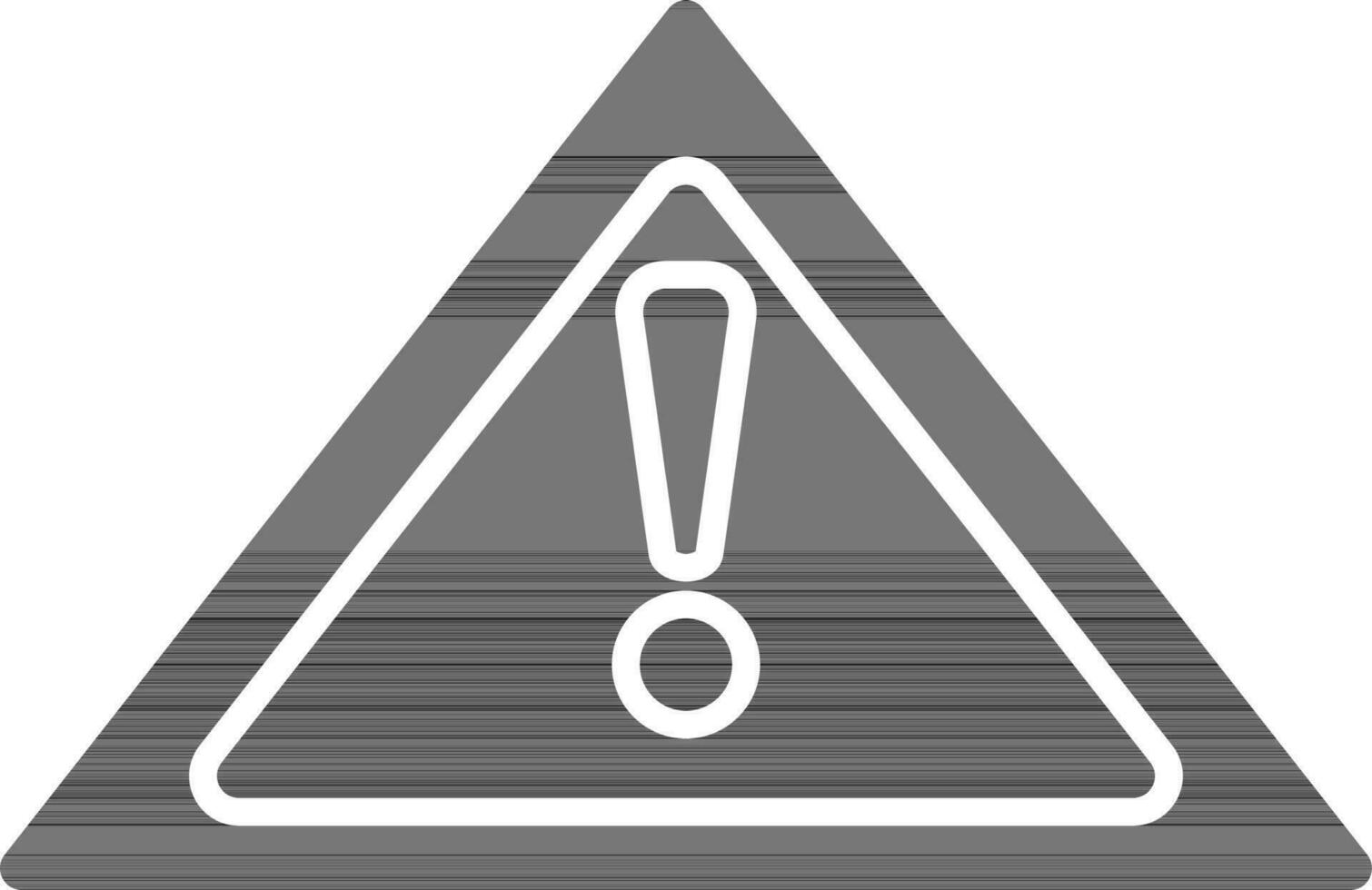 Warning sign glyph in flat style. vector