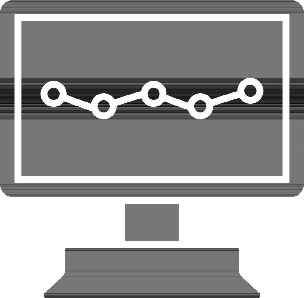 Sharing or network connection in computer icon. vector