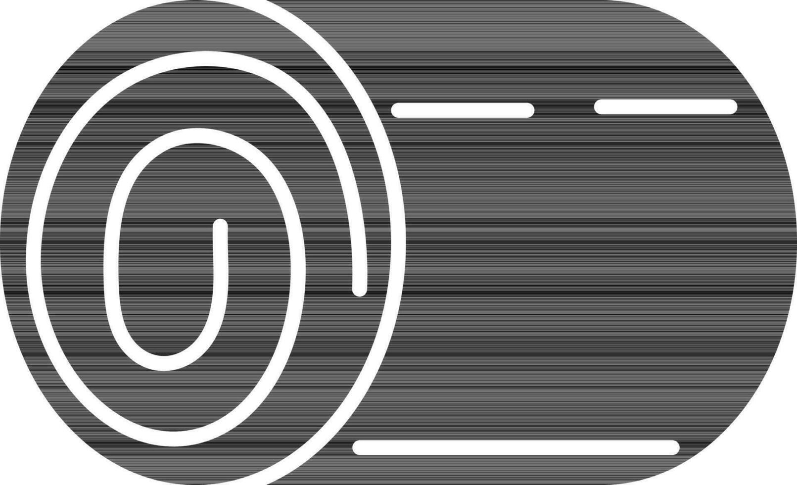 Dish roll glyph icon in flat style. vector