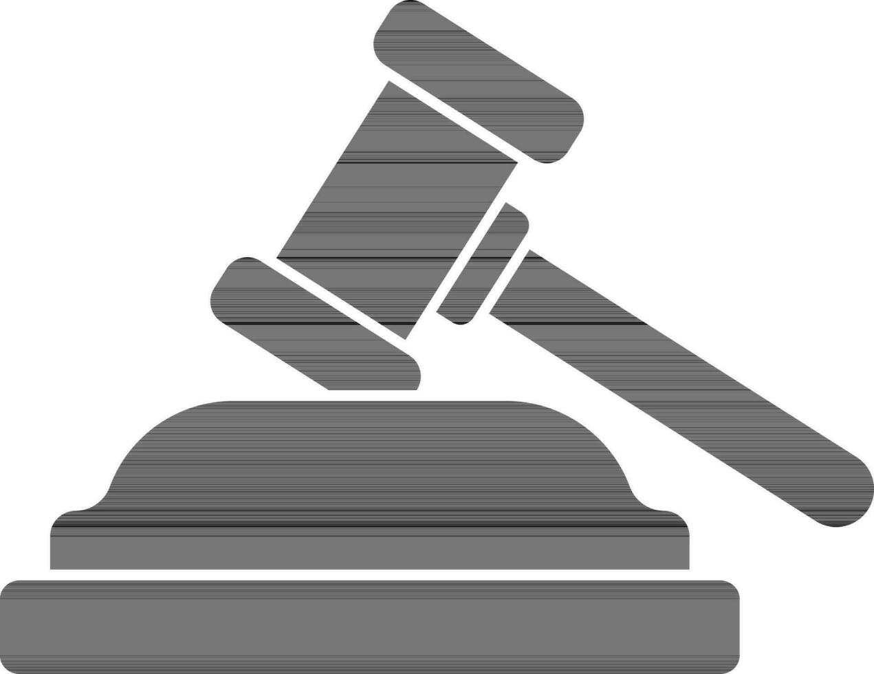 Judge gavel glyph icon in flat style. vector