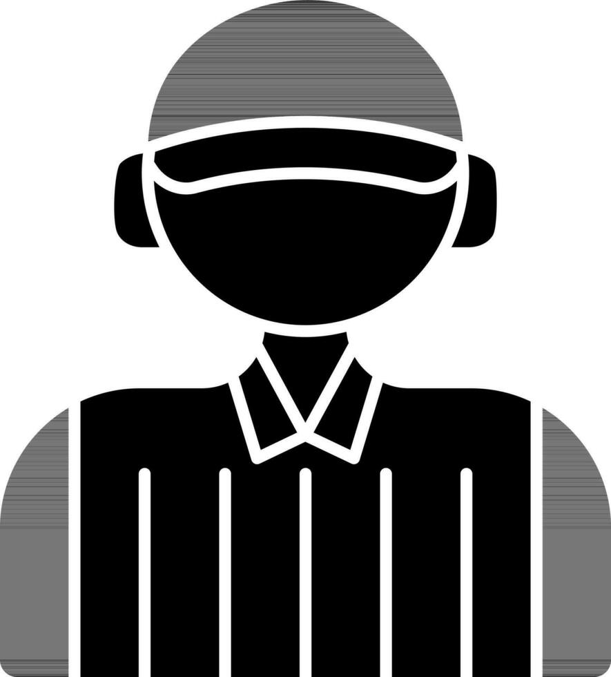 Vector illustration of man wearing cap icon.