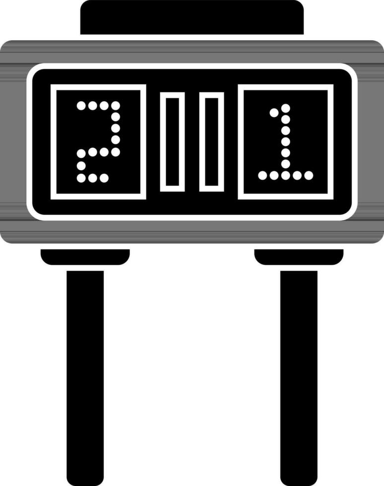 Scores board glyph icon or symbol. vector